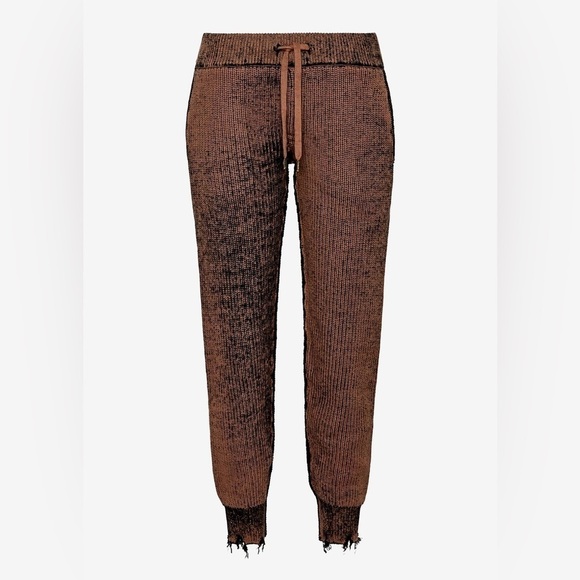 NWT SER.O.YA Jason Sweater Knit Jogger Cognac Dye Effect Brown - Picture 1 of 6
